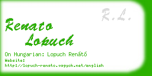 renato lopuch business card